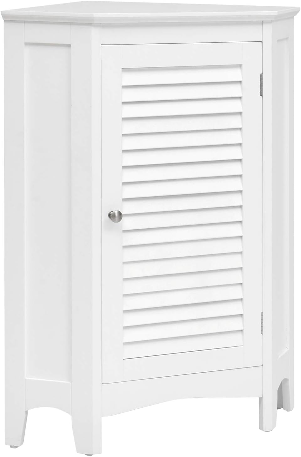 COSTWAY Meuble de Rangement d'angle à Portes Commode avec 2 Étagères