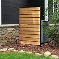 60.5in H x 38.625in W (1 Panel) No Dig Enclo Concord Cedar Wood Privacy Screen, Great to Hide Trash Cans, Decorative Patio Privacy Screen, Outdoor Privacy Fence Panel, Air Conditioner Fence, EC18022