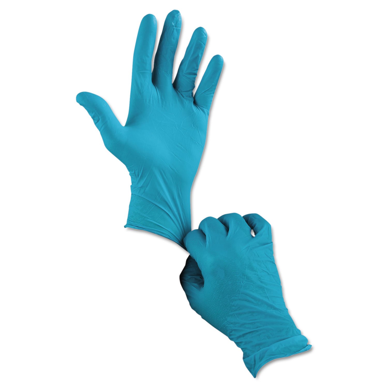 Ansell 92-500-8.5-9 Touch N Tuff Nitrile Gloves, Powdered, 4 mil, Size 8.5 - 9, Green