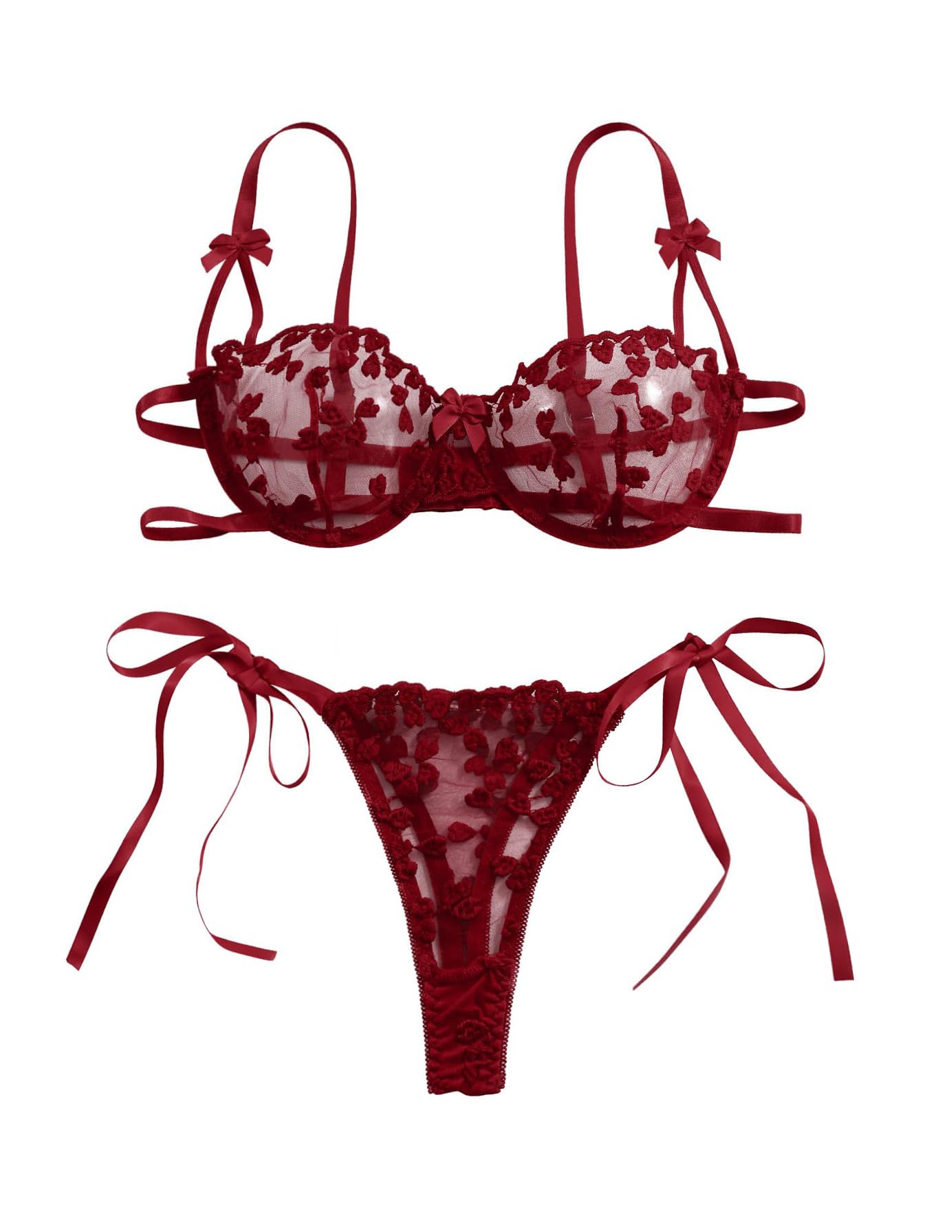 Lilosy Sexy Lingerie Set 2 Piece Women Bra and Panty