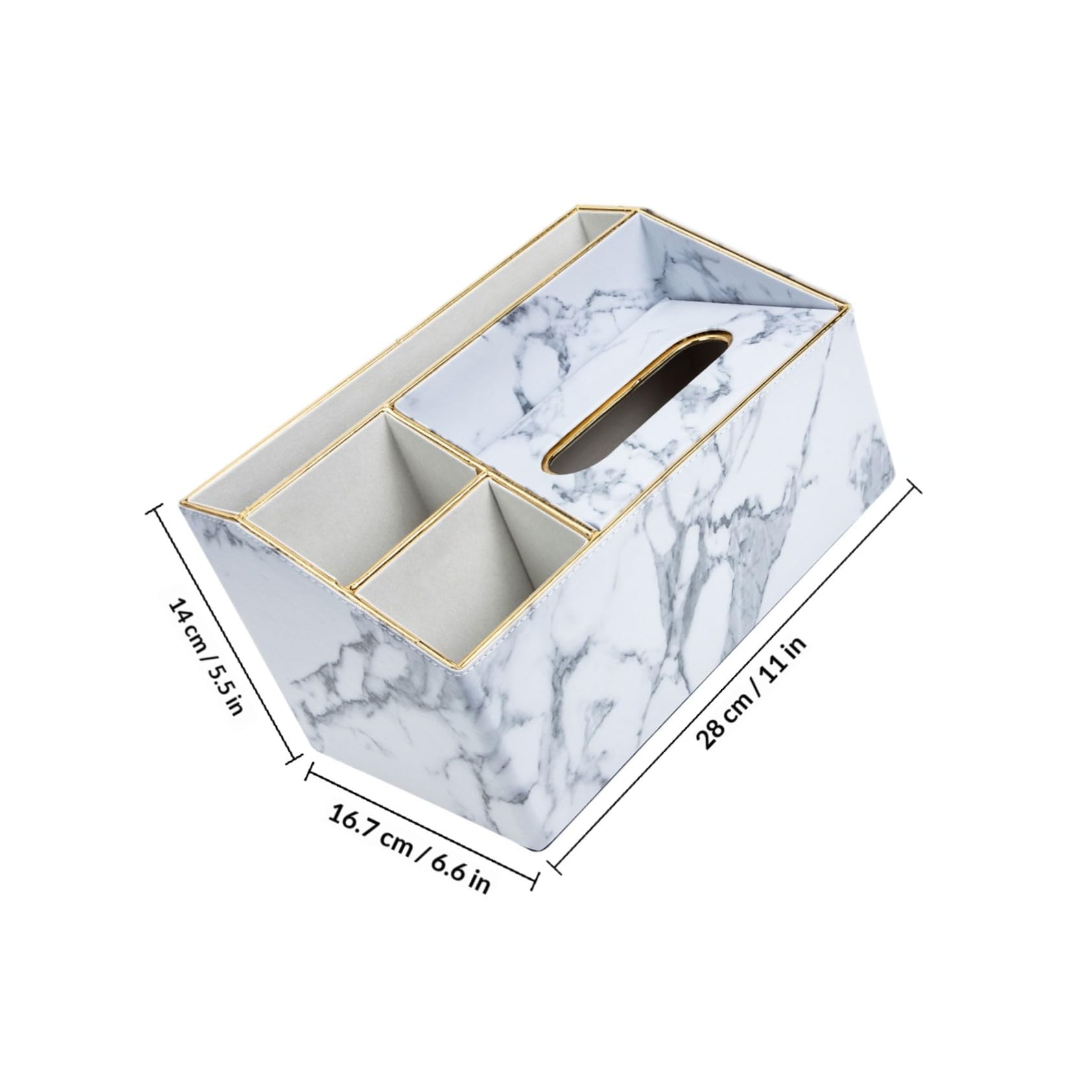 Pu-fernbedienungs-organizer Für Schreibtisch Taschentuchetui Mit Multi-design Fernbedingungshalter Und Taschentuchbehälter Organizer Für Kleinigkeiten
