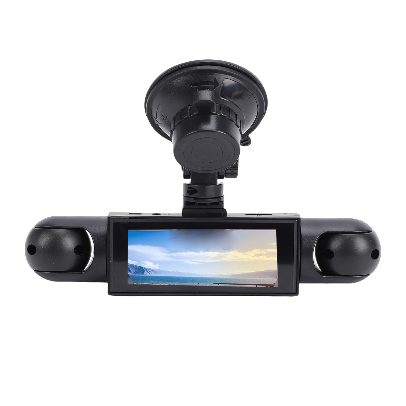 Cryfokt Dashcam 4, Registratore Auto Anteriore Posteriore Sinistra | Materiale ABS, Batteria Li-ion 150 MAh, Supporto App WiFi, Memoria Fino a 128 GB