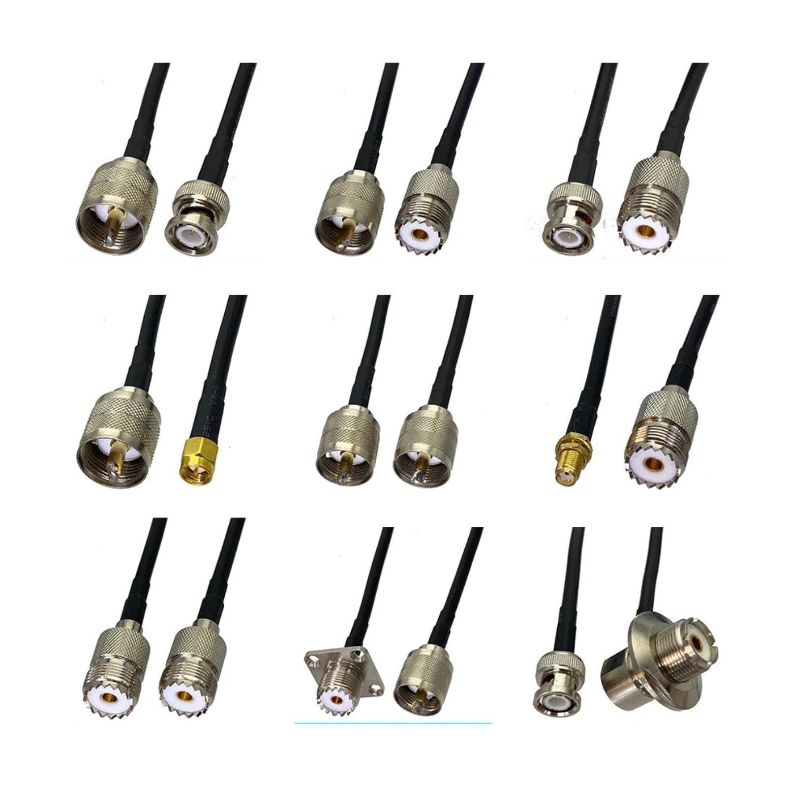 Câble de raccordement coaxial RF RG58 PL259