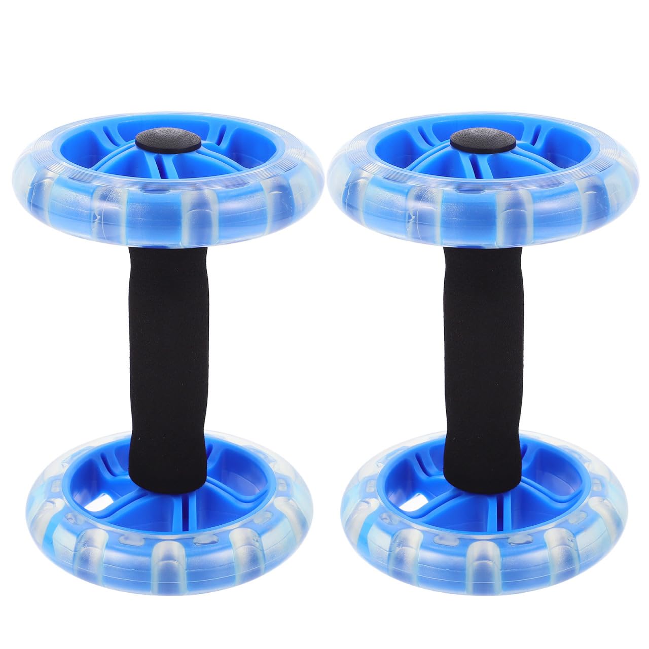SHINEOFI Rodillo Abdominal Doble Diseño Antideslizante, Material Pp y Pvc, Rueda Ligera para Entrenamiento Abdominal en Casa y Quema Calorías