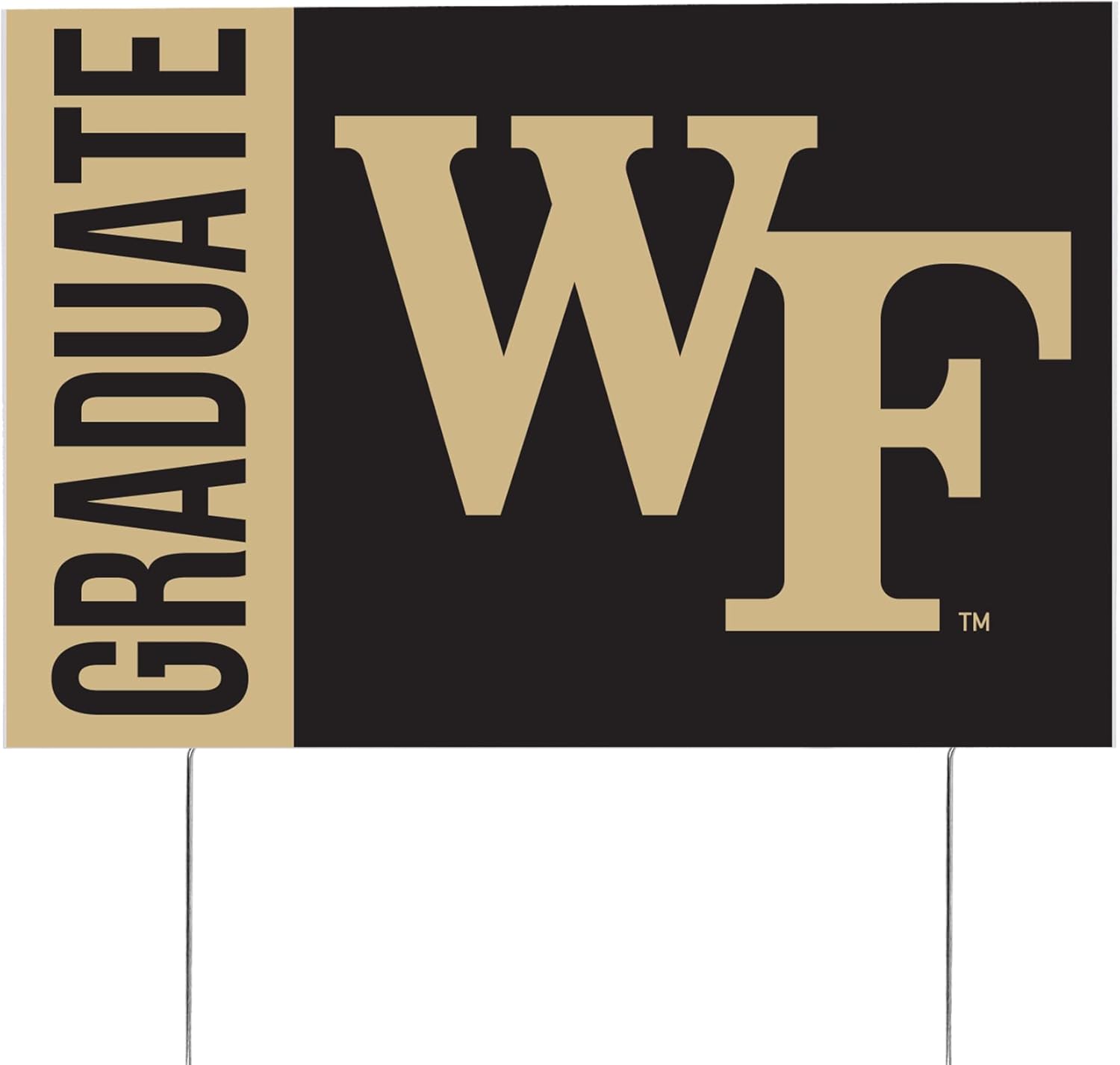 Desert Cactus Wake Forest University Graduate Sign House 12 Inches x 18 Inches With Stakes Graduating (Grad Sign 3)