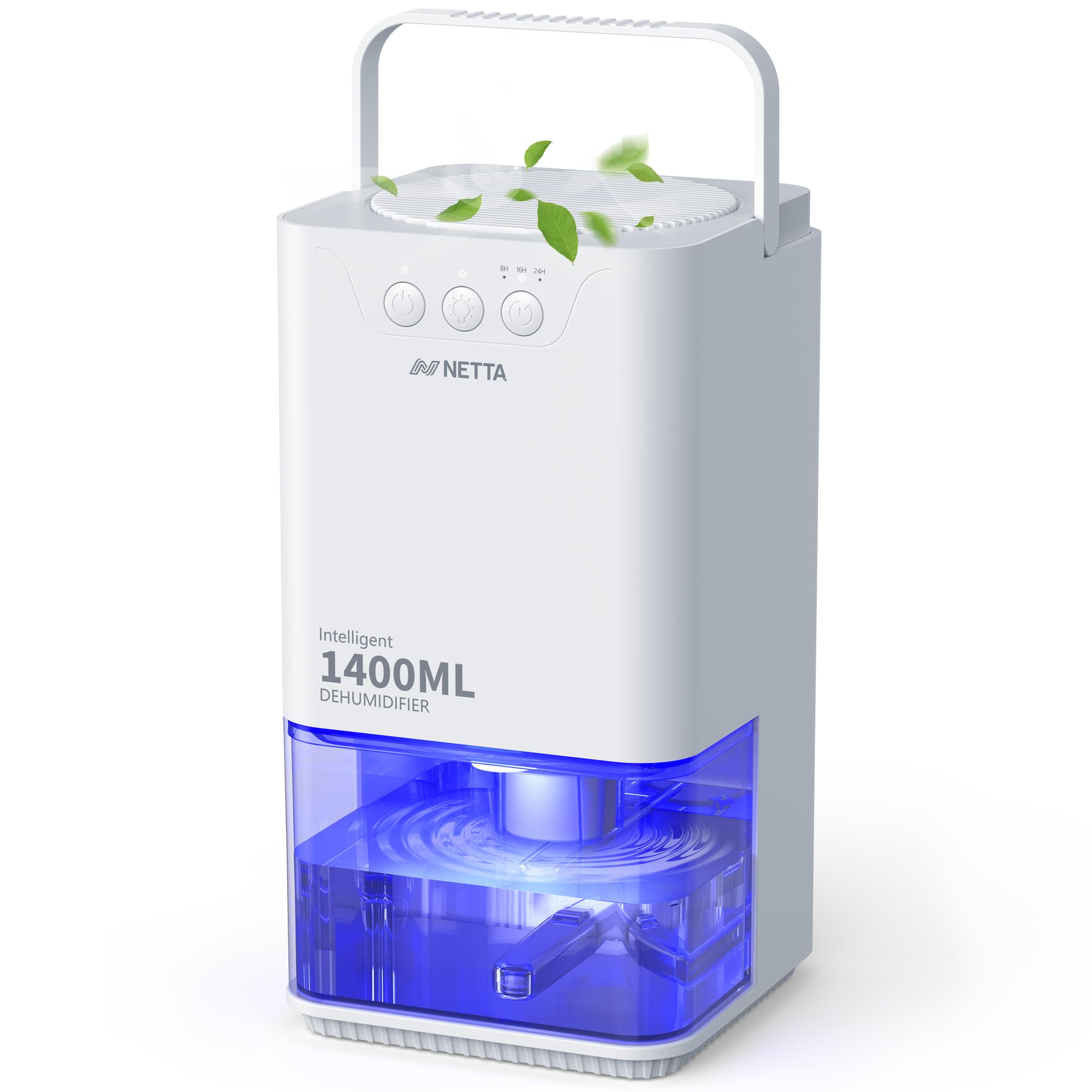 NETTA Dehumidifiers for Home Damp 1400ml Dehumidifier with Ultra Quiet & Auto Shut off 3 C...