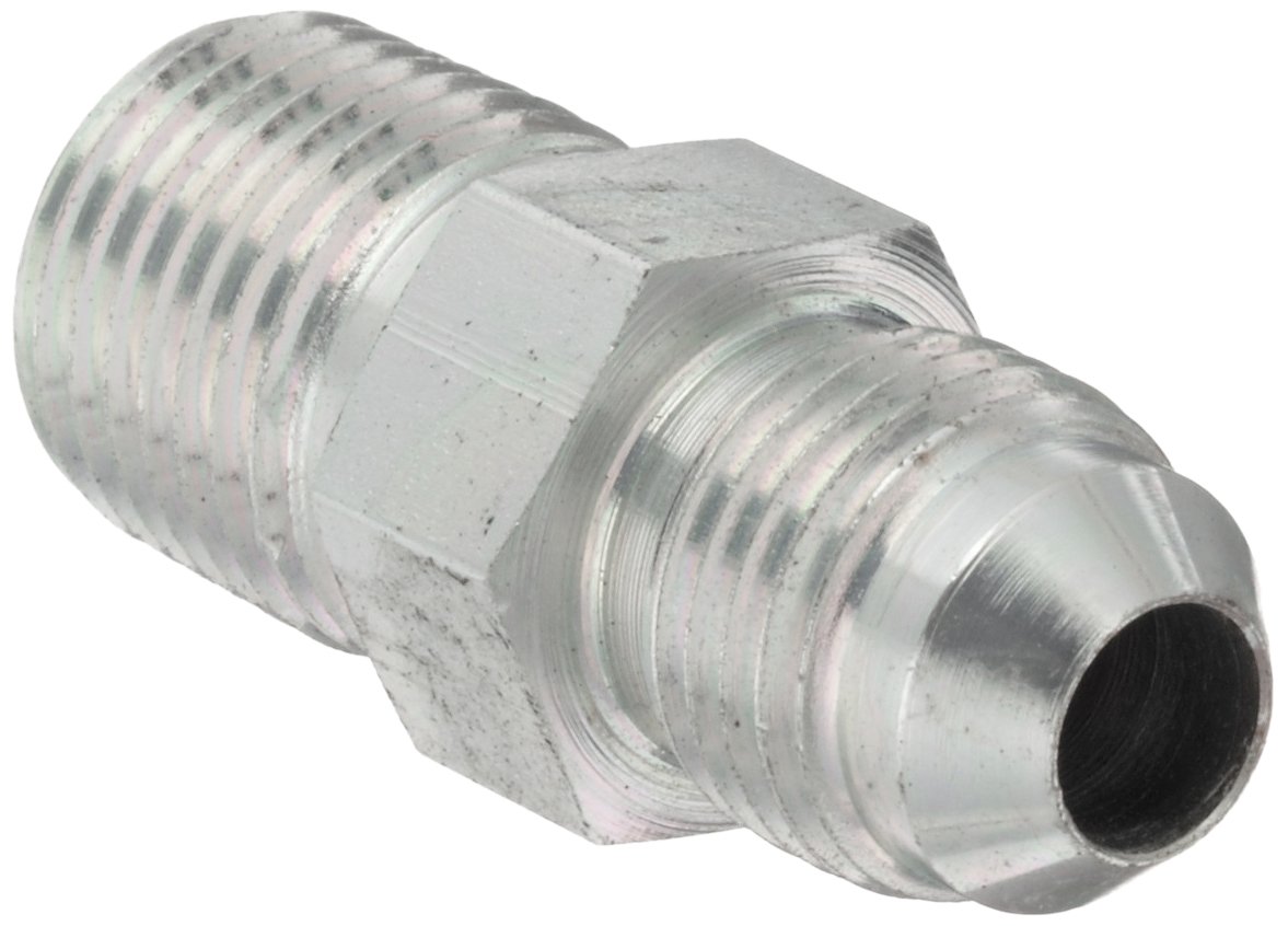 Eaton Aeroquip 2021-4-5S Male Connector, Male 37 Degree JIC, Male Pipe Thread, JIC 37 Degree & NPT End Types, Carbon Steel, 1/4 NPT(m) x 5/16 JIC(m) End Size, 5/16