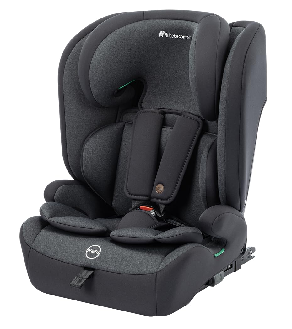 Bebeconfort Grow i-Size, Mitwachsender Kindersitz 15 Monate - 12 Jahre 76-150 cm ISOFIX Kleinkinderautositz Seitenaufprallschutz 14 Kopfstützenpositionen,Tinted Black