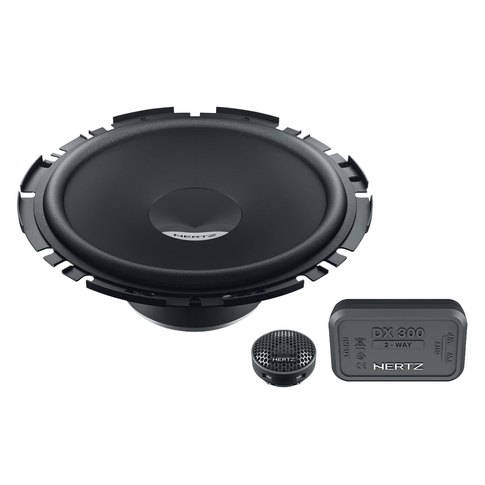 Hertz DSK 170.3 kit 2 vie 170mm, 160W | carta pressata idrorepellente, tweeter PEI 24mm, crossover incluso, 6,5 pollici, 80W RMS, 4 Ohm, 93 dB