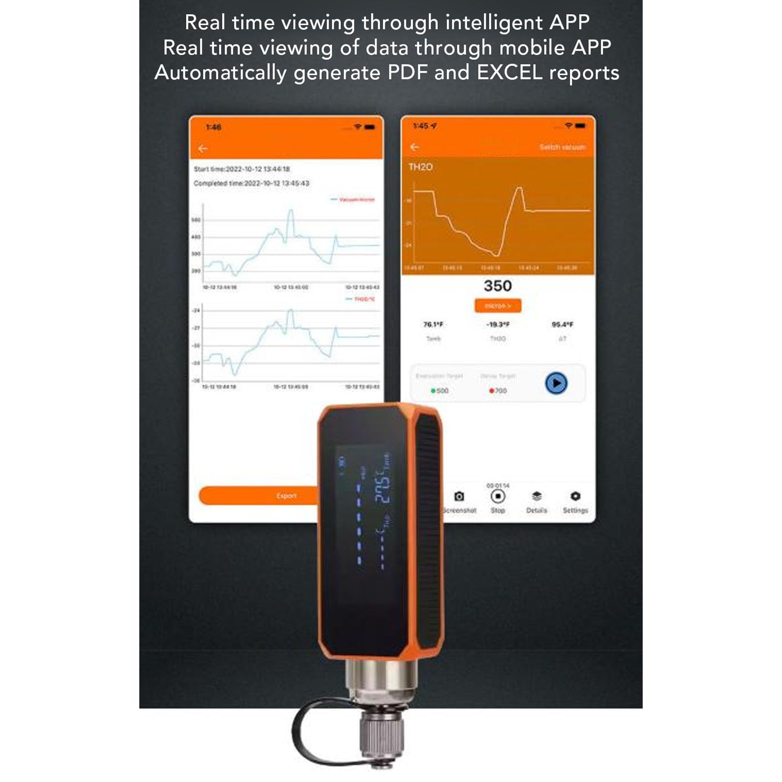 Manómetro de Vacío Digital Inalámbrico 0 19000 Micrones 1 4 SAE