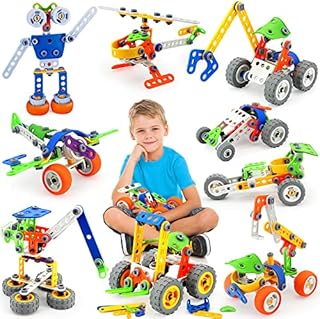 INSOON Building Toys 10 in 1 STEM Toys for Kids 167 Pcs Engineering Blocks Kit Educational Construction Toy Creative Learning Set for Boys and Girls Age5 6 7 8+ Best Gift for Kids