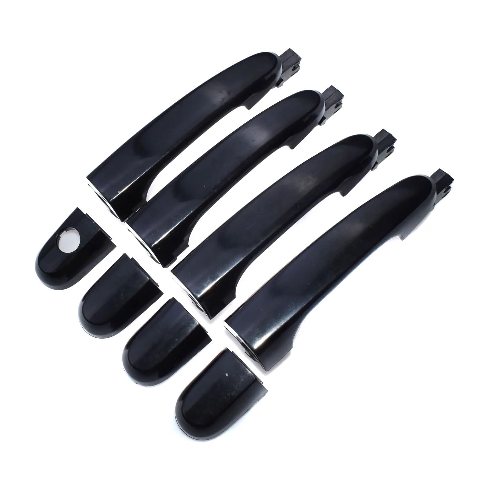 Wsx5fc 4 Pcs Set Exterior Door Handles Front/Rear Left Right Black Exterior Door Handle For Sportage 2005-2010 82651-1F000 82661-1F000 83651-1F000 83661-1F000