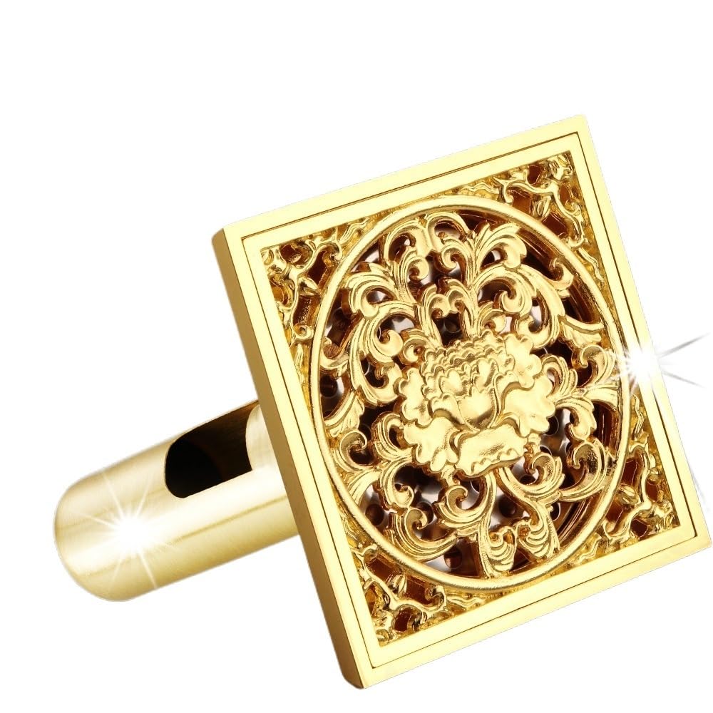Piletta Doccia A Pavimento Lusso Golden Square 4 cm Scarico a pavimento for doccia da bagno a griglia for 10 *(JR4892 E)
