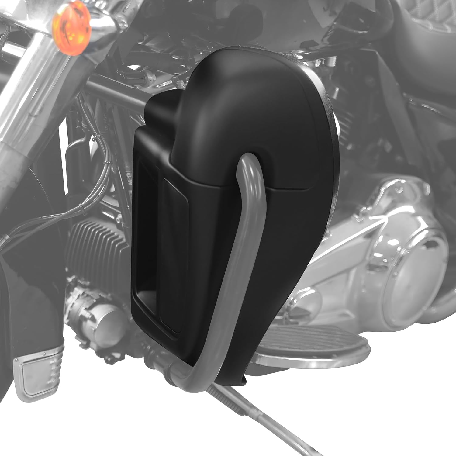 TCMT Matte Black Lower Vented Leg Fairing Fits For Harley Air-cooled Touring 2014-2024 Street Glide Road Glide Electra Glide Road King