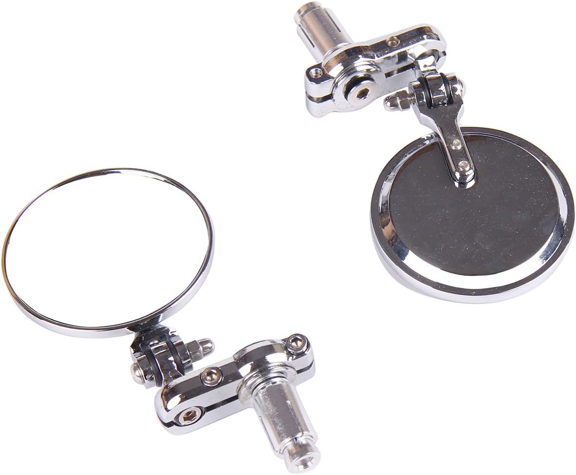 One Pair Silver CNC 7/8" Handlebar Foldable Mirrors for 2015 Triumph Thruxton 900