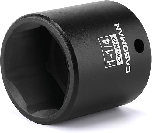 Miniatura 119 de CASOMAN 1/2" Drive x 1.417 in Deep 12 PT Socket Impacto, CR-MO, 1/2" Drive 12 Point Axle Nut Socket para una fácil extracción de las tuercas del eje
