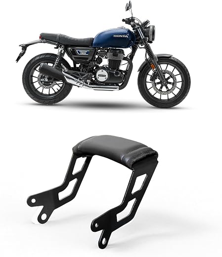 Auto Infinity® Grab Rail with Comfort Cushion Compatible with Honda CB350-RS (Black, Pack of 1)