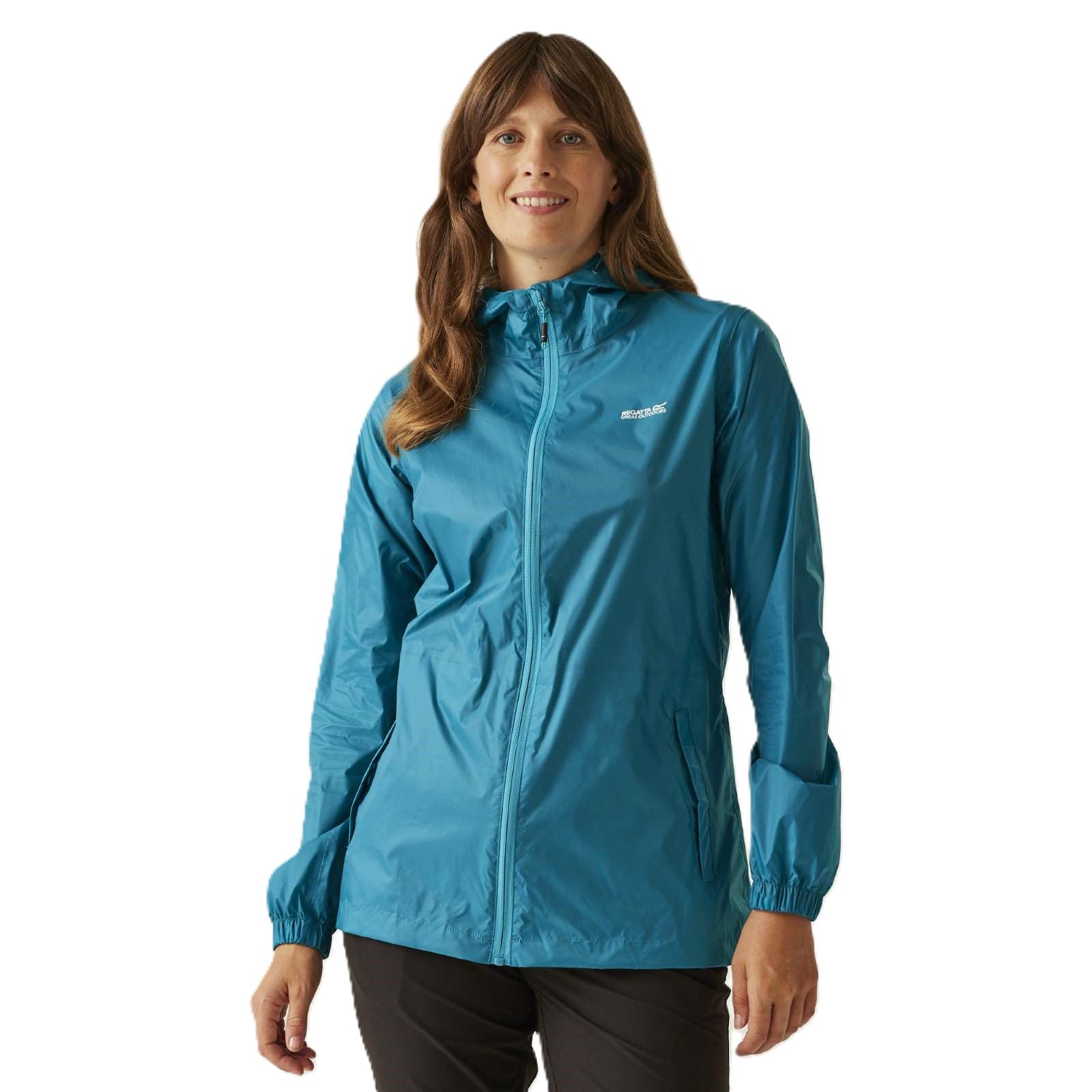 Regatta Womens Pack-It III Jacket Waterproof Pack Away Hiking Walking Coat 28 Black