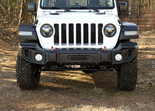 Rugged Ridge Spartacus Bumper, Front | Full-Width, Steel, Satin Black | 11544.21 | Fits 2018-2023 Jeep Wrangler Jl; 2020-2023 Jeep Gladiator Jt #TOP2