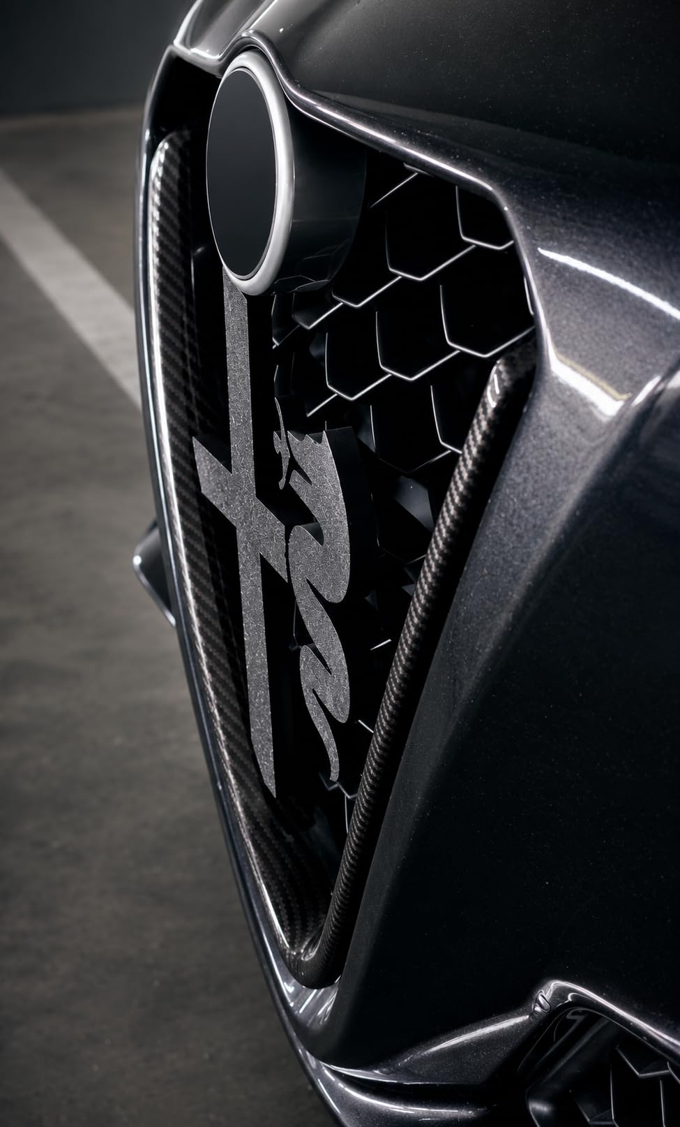Logo per Griglia Alfa Romeo Giulia Stelvio Stemma Tuning