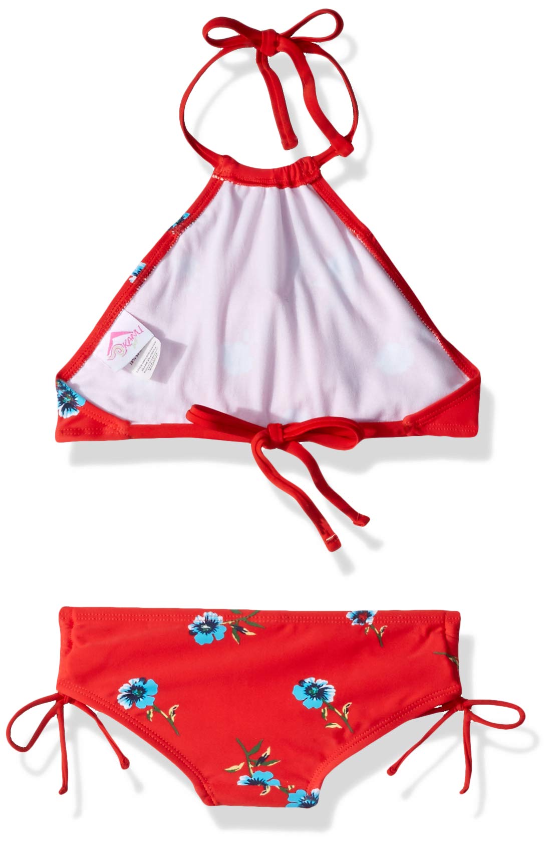 Kanu Surf Girls' Morgan Ruffle Halter Bikini 2-Piece Swimsuit, Pink, 2t