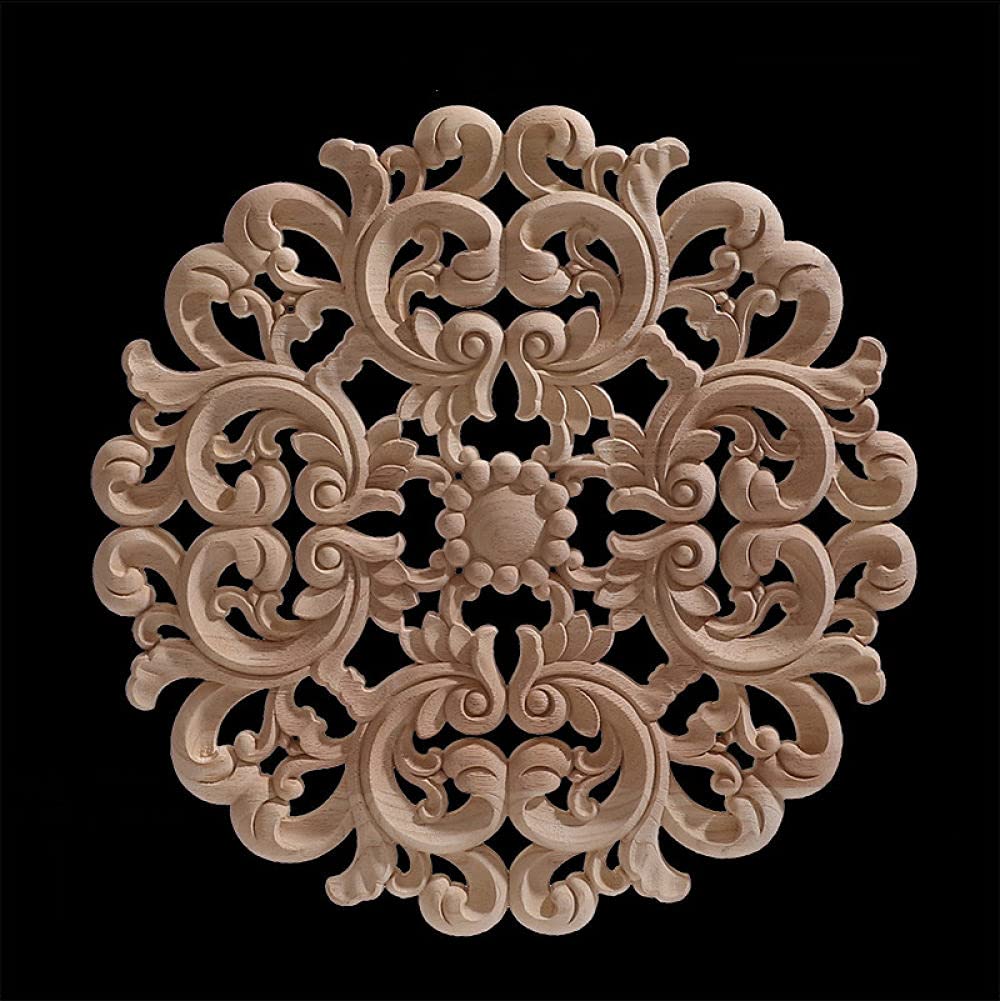 Moulures en bois vintage fleur ronde Y5 décor mural pour rénovation maison