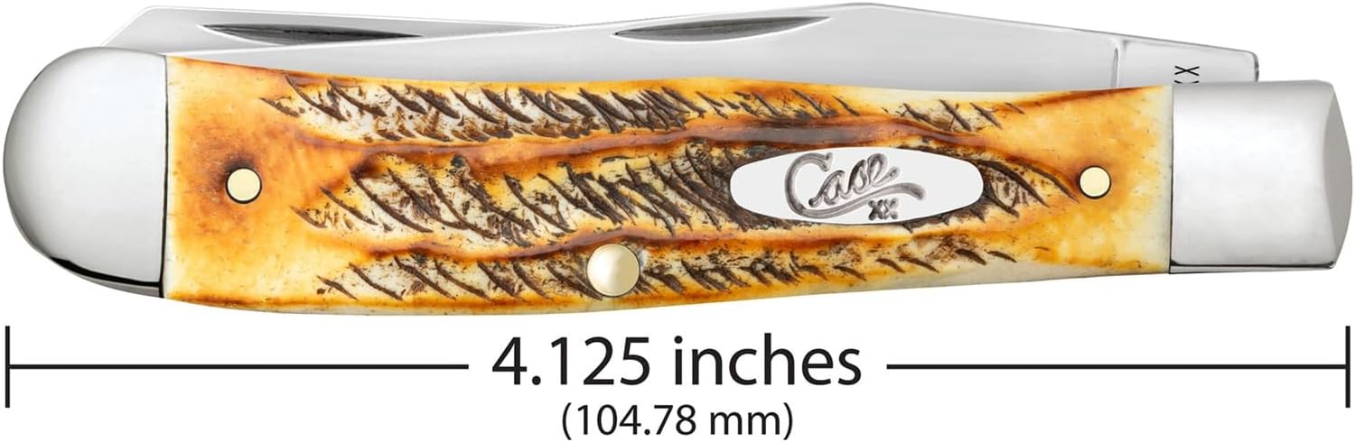 Case XX Pocket Knife 6.5 BONESTAG TRAPPER W/POCKET CLIP Item #65345-6.5254C SS - Length Closed: 4 1/8Inches
