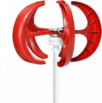 Wind Turbine Generator, 48V 12000W 5 Blades Vertical Wind Turbine Kit Low Wind Speed Starting Wind Power Generator with Controller for Home, Camping