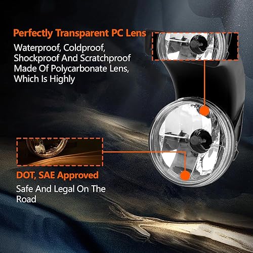 Miniatura 3 de GRAND ORANGE Luces antiniebla para parachoques compatibles con Dodge Ram 15001994-2002 Dodge Ram 2500 3500 19534501 19534601 CH2592109 CH2592109