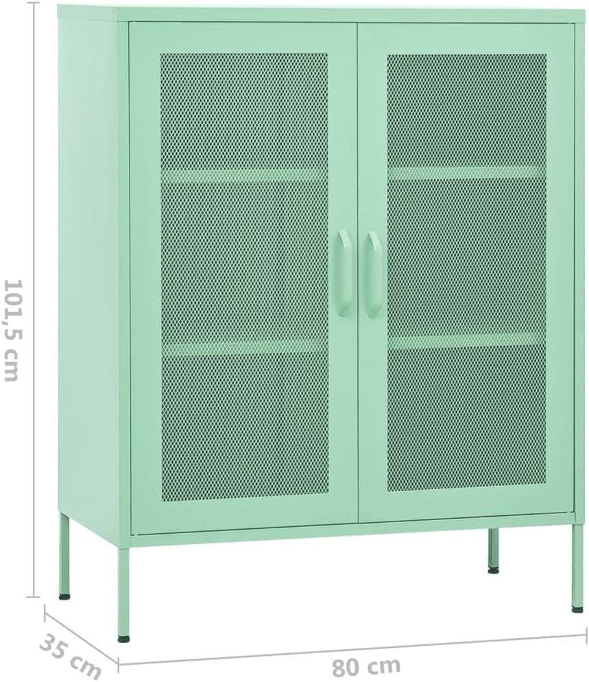 File Cabinet Organizer, Locker Cabinet ​with Compartments, Bookshelf Bookcase Storage Cabinet, for Living Room Home Office, Storage Cabinet Mint 31.5"x13.8"x40" Steel