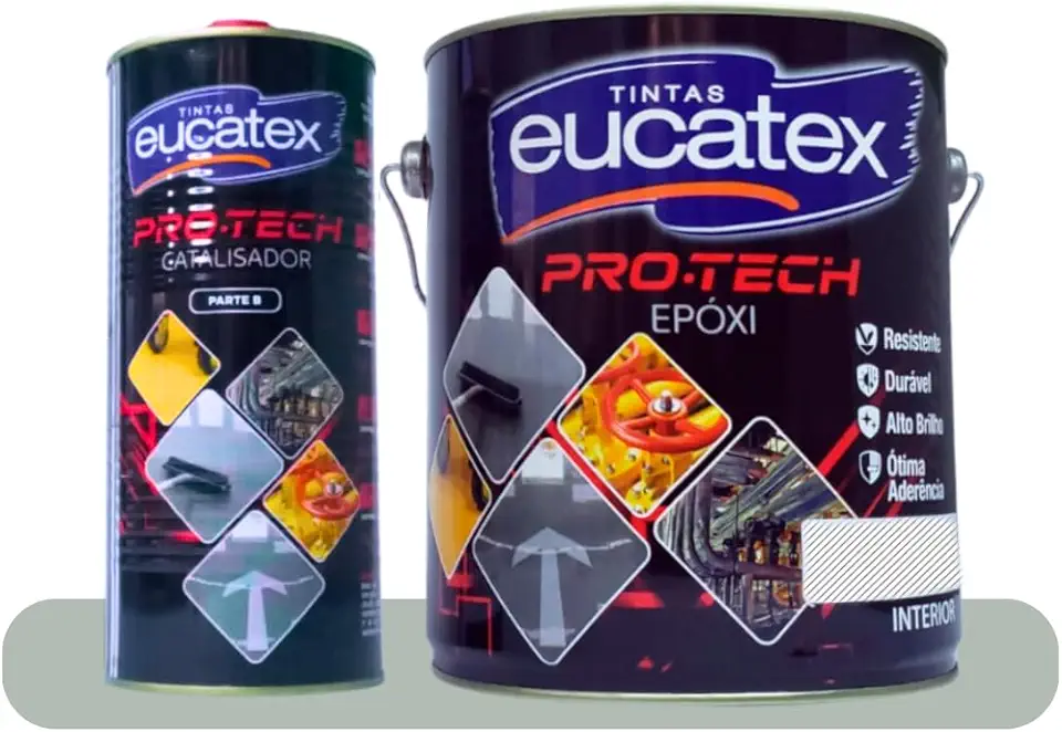 Tinta Epóxi de Alta Resistência Para Pisos, Quadras e Garagens Kit 3,6l