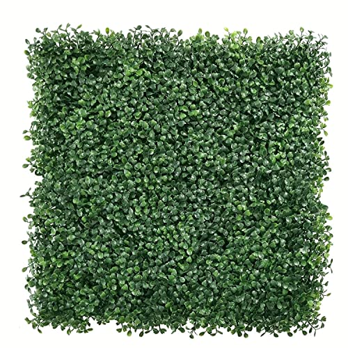 ULAND 12pcs 20"x20" Artificial Boxwood Hedge Panels, Green Ivy Privacy Fence Wall Backdrop for Indoor & Outdoor Home, Garden, Balcony, Patio Decoration by ULAND - Used condition - CA$100.58