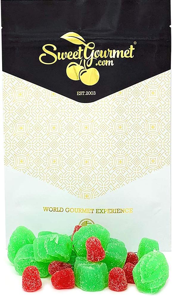 SweetGourmet Christmas Holly Berries Jelly Candy | Cinnamon Spearmint | 1 Pound