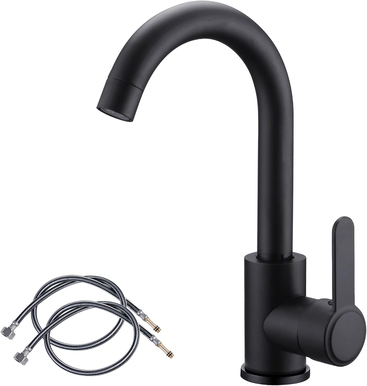 Black Kitchen Mixer Tap Small Kitchen Sink Faucet Single-Handle ...