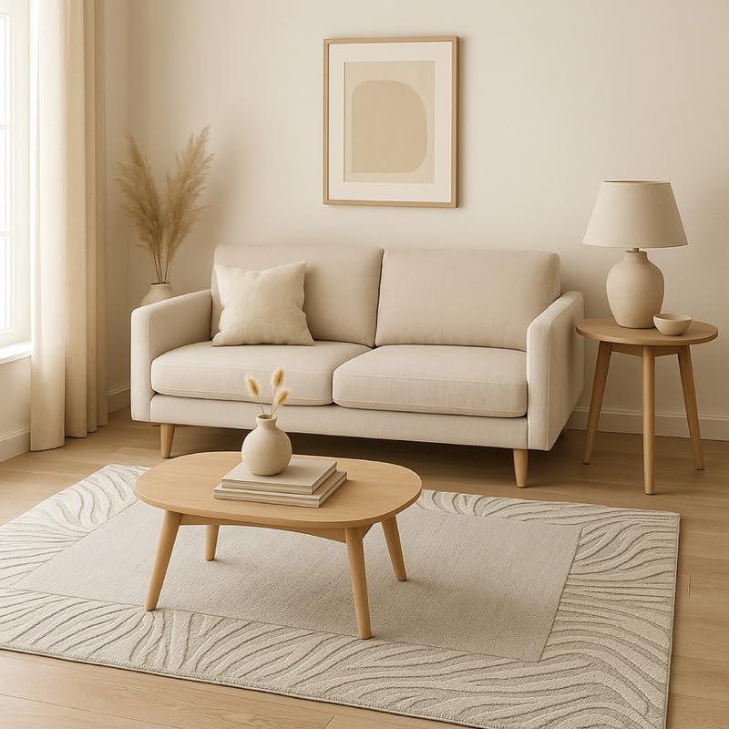 Crafted with Care: Premium Hand-Tufted 100% New Zealand Wool Carpets for Area Rugs Color Ivory Size 3x5 feet (90x150cm)-image-13