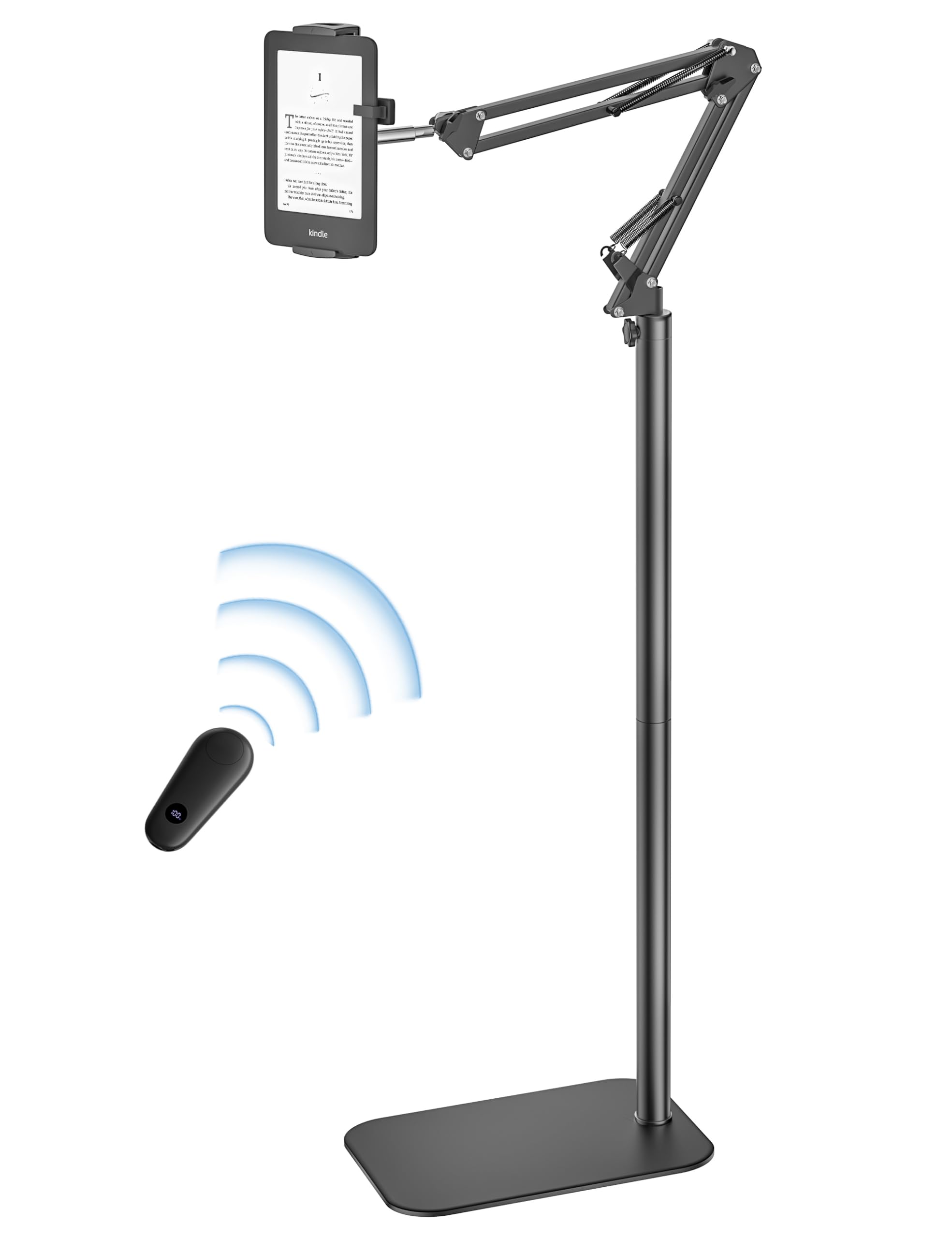 VOLTIFYMAX Soporte de pie para tablet con volteador de página Kindle, soporte ajustable para tablet para accesorios Kindle, iPad/Mini/Pro Phone, Samsung Galaxy, regalo para lectores electrónicos
