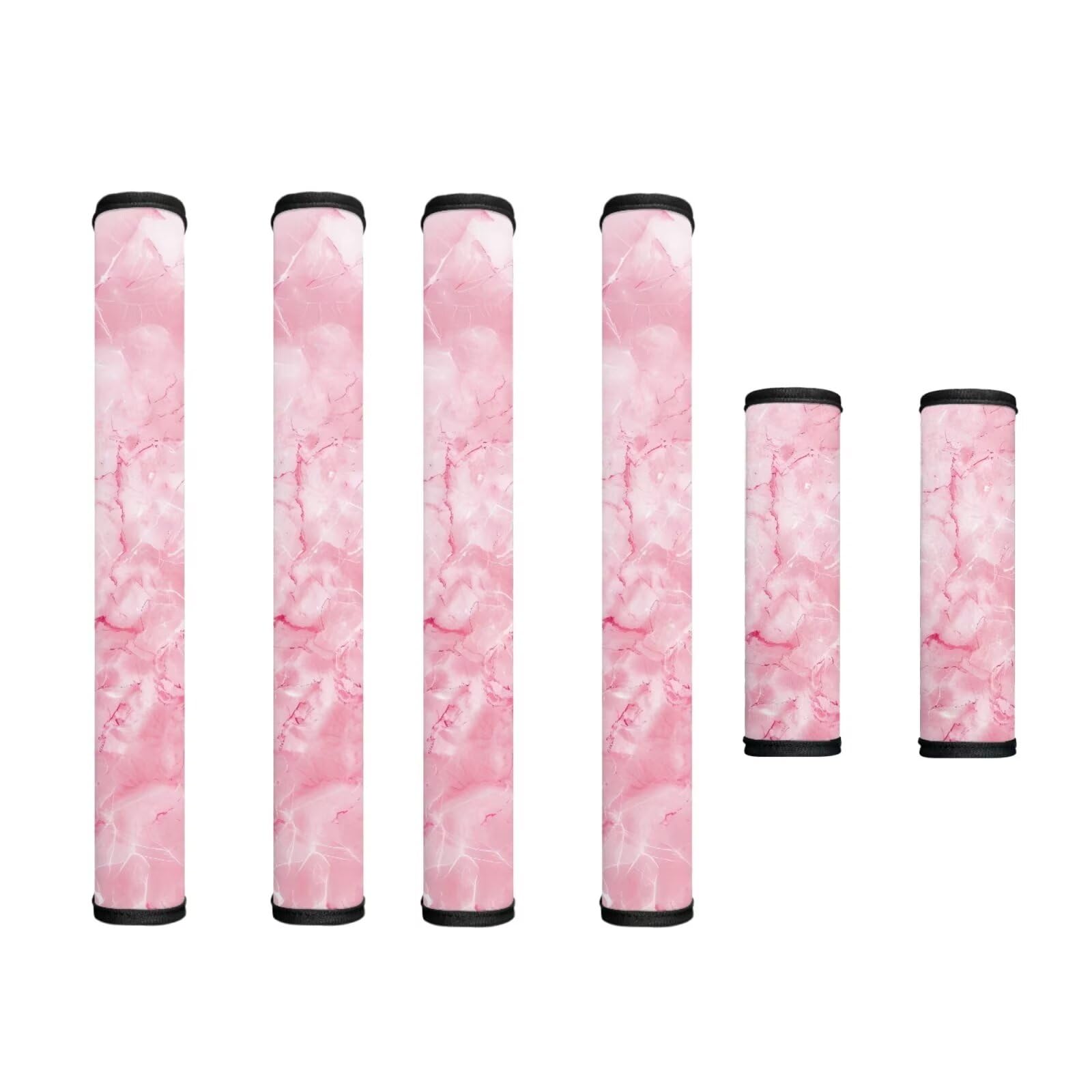 6 PCS Fridge Oven Door Handle Covers Washable Microwave Dishwasher Door Cloth Protector Anti Slip Water-Resistant Easy Installation Keep Off Smudges, Fingerprint, Stain, Pink Marble