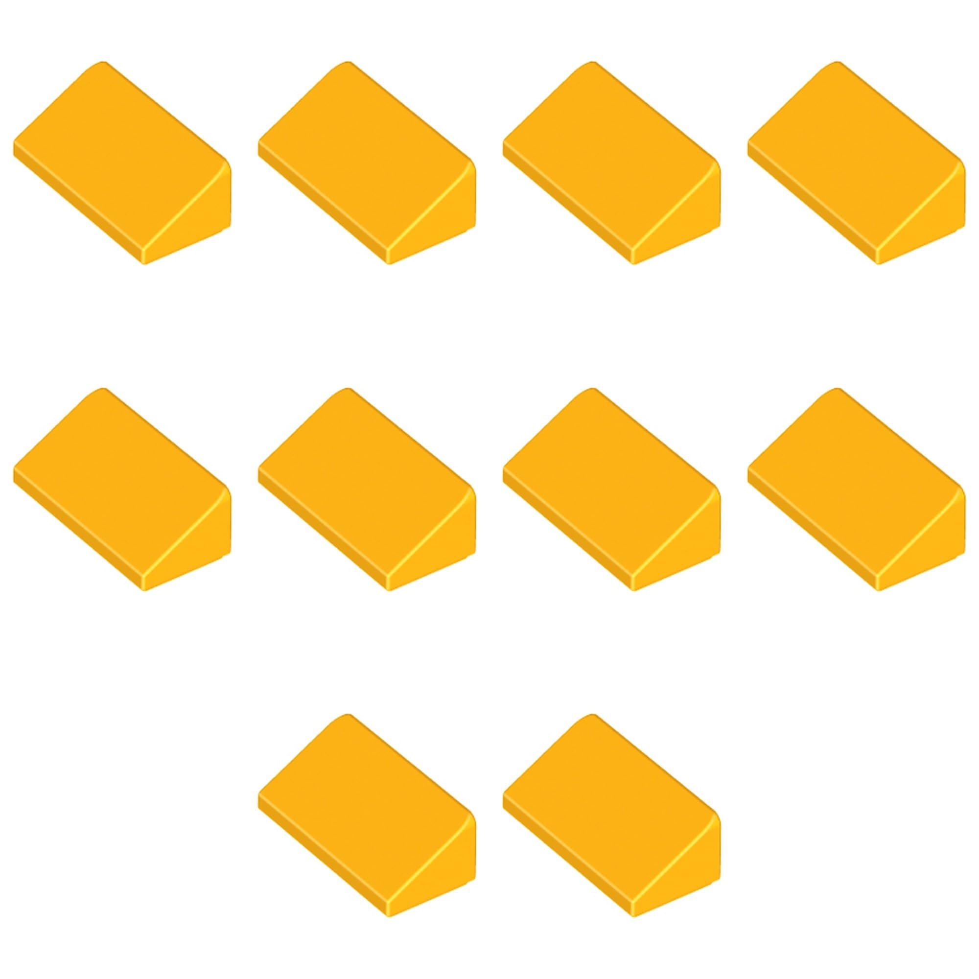 LEGO Slope Building Block, 30° Angle, 1 x 2 x 2/3, Part 85984 (Bright Light Orange, 10, Bricks) — image 1