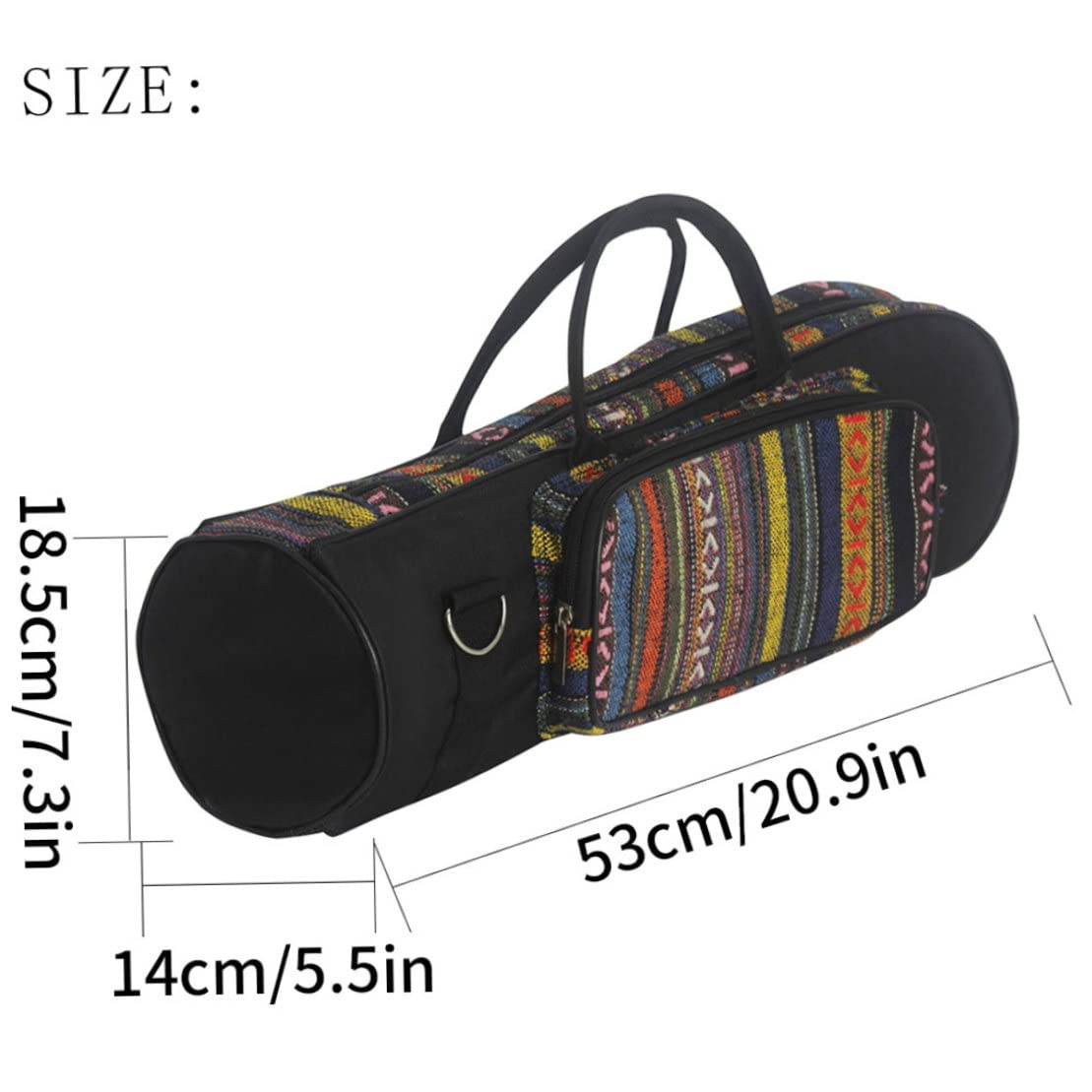 Sac de transport pour trompette étui souple en tissu Oxford avec ceinture d'épaule Double fermeture éclair pour Instrument de musique