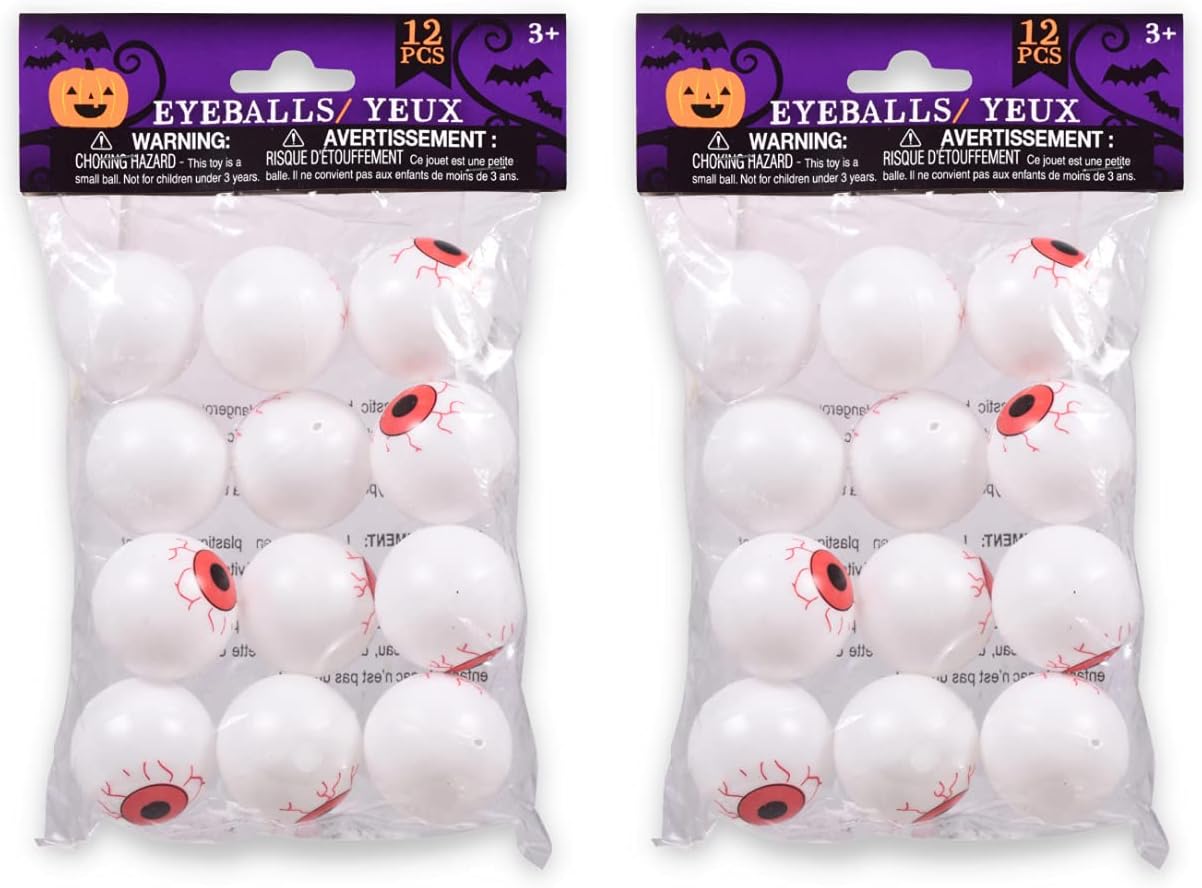 12 Plastic EyeBalls (Pack of 2)