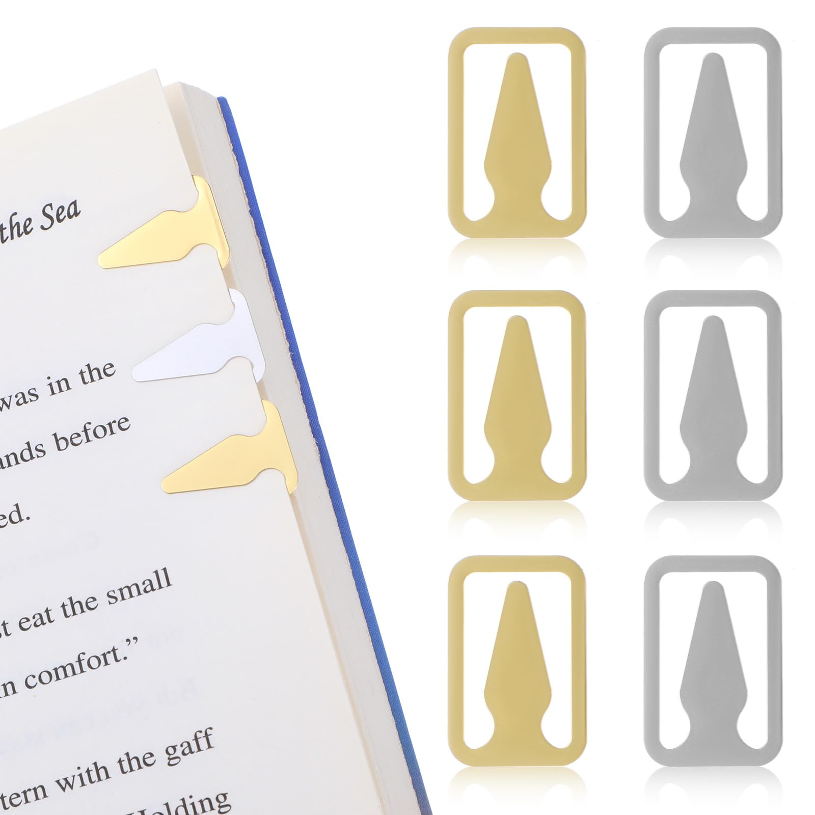 100Pcs Metals Book Darts for Reading Stainless Steel Bookmarks Bulk Mini Thin Book Line Marker Page Markers