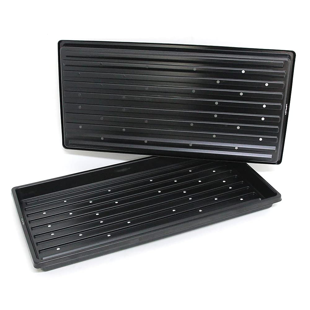 10 bandejas de cultivo de microgreens (con agujeros) de 25,4 x 50,8 cm con agujeros para cultivar microgreens y trigo 10 bandejas con agujeros