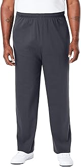 KingSize Men's Big & Tall Lightweight Jersey Open-Bottom Sweatpants