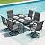 Pamapic 7-Piece Patio Dining Furniture Set with Swivel Chairs, Outdoor Table & 6 Textilene Chairs for Garden, Backyard, Pool, Deck, Charcoal