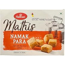 Haldiram's Namak Para, Crispy Savoury Snack, Wheat Flour, Black Pepper and Fenugreek Leaves, 400g