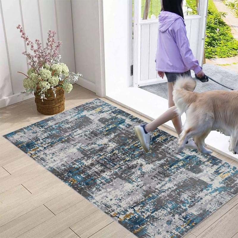 Tapis Couloir 50x240cm - Antidérapant Lavable - Poil Court - Pour Cuisine, Entrée, Salon