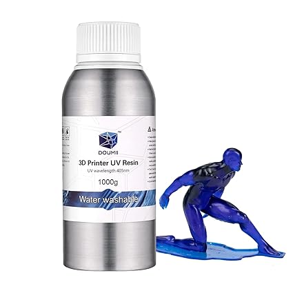 review DOUMII Water Washable 3D Resin – 405nm UV Cured 3D Printing Resin, for LCD 3D Printers, Easy to Clean and Cure, Fast Curing with High Precision. (Cobalt Blue, 1000g)
