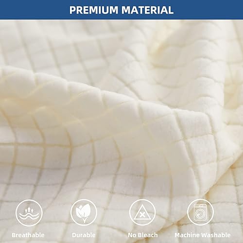 Miniatura 9 de Eismodra Fundas de respaldo para sofá de 3 cojines, funda elástica mágica para sofá para perros y mascotas, en forma de L, protector de muebles de