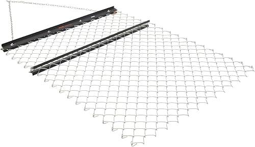 VEVOR Drag Harrow, 4 x 5 ft Chain Harrow - Made from Q235 Steel, UTV Tractor Attachments for Landscape Leveling or Sod Prepping, Durable Harrow Rake for Gravel Driveway, Farm Field Garden Black