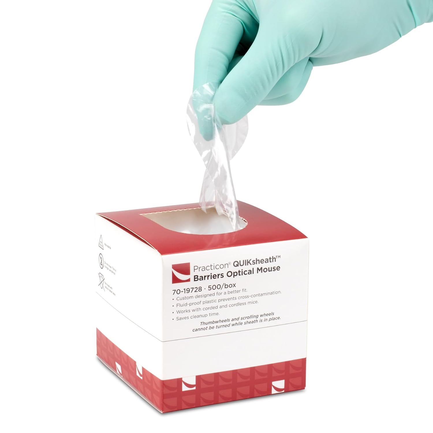 Practicon QUIKSheath Optical Mouse Barriers, Box of 500
